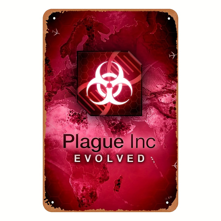 Retro Gaming Video - ヴィンテージスタイルのPlague Inc Evolvedメタルティンサイン - レトロなビデオゲーム装飾ウォールアート、自宅やギフト、装飾用 |