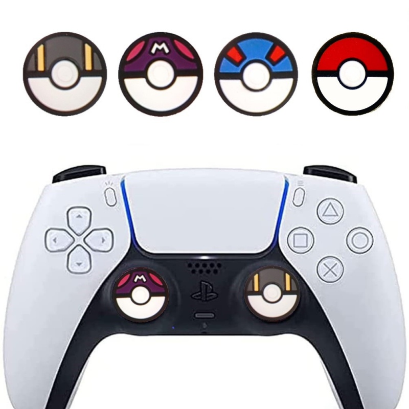 4個/ロット ポケモン ポケモンボール サムスティック グリ - Retro Gaming Xbox One のレビューと価格