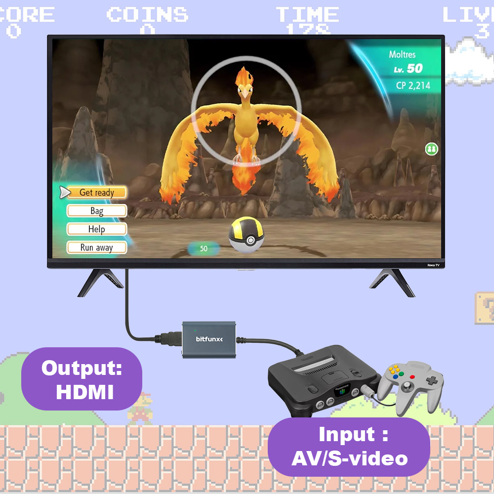 Bitfunx 720P Svideo/AV to HDMI - Retro Gaming Events のレビューと価格