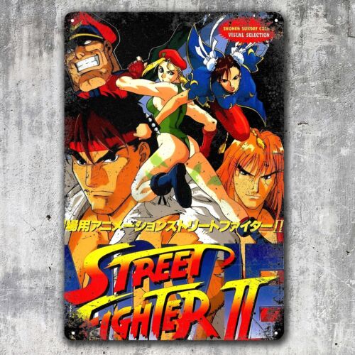 ストリートファイター 2 レトロビデオゲーム メタルポスター - Retro Gaming Video のレビューと価格