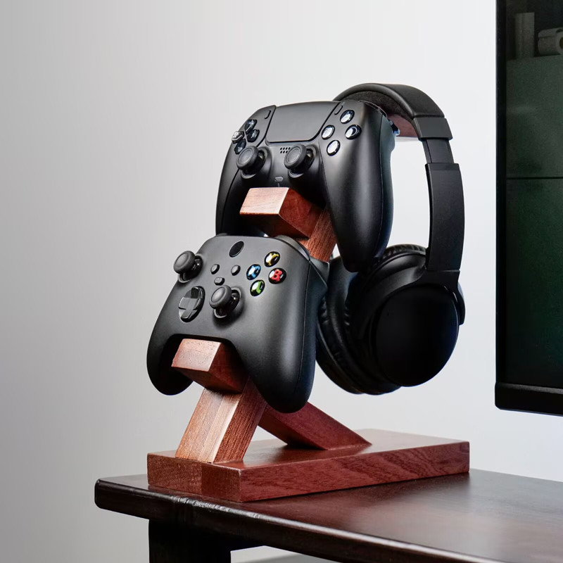 木製コントローラースタンド多機能ゲームコントローラーヘッドセ - Retro Gaming Headset のレビューと価格