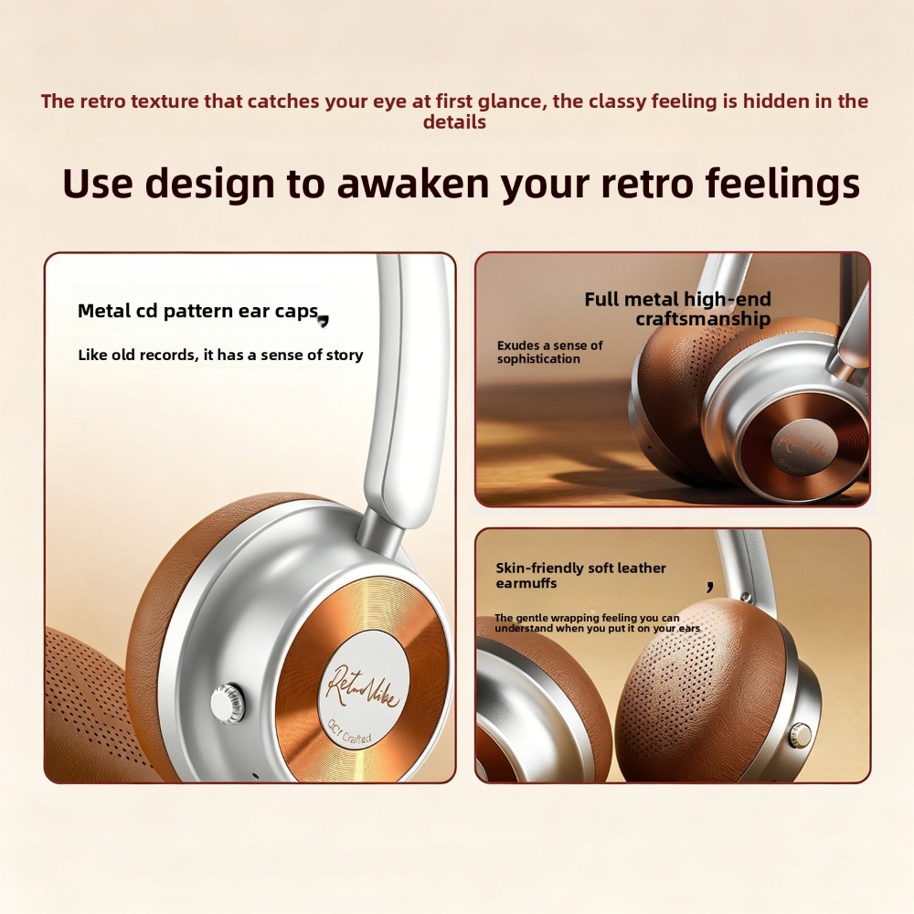 レトロなオーバーイヤーワイヤレスBluetoothヘッドホン - Retro Gaming Headset のレビューと価格