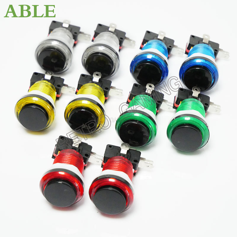 12個6色28ミリメートル取付穴5v/12v ledプッシュ - Retro Gaming Shop のレビューと価格