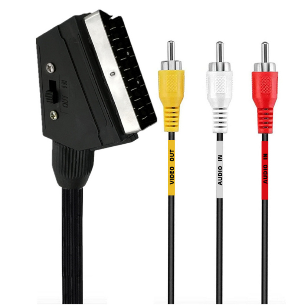 SCART-3RCA変換ケーブル。切り替え可能な汎用オーディ - Retro Gaming Universe のレビューと価格